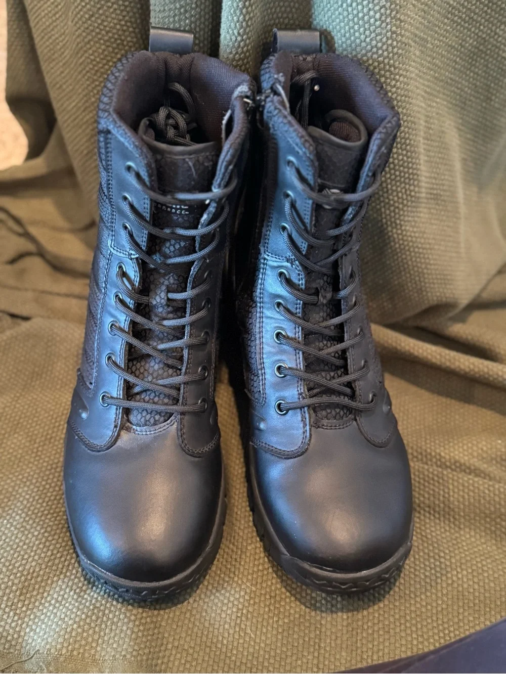 Tactical Black Men's Boots - Lace-Up Ankle Boot